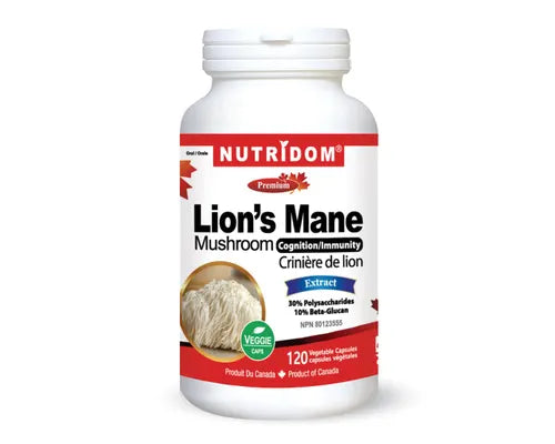 Nutridom Lion's Mane Mushroom 120 Veggie Caps