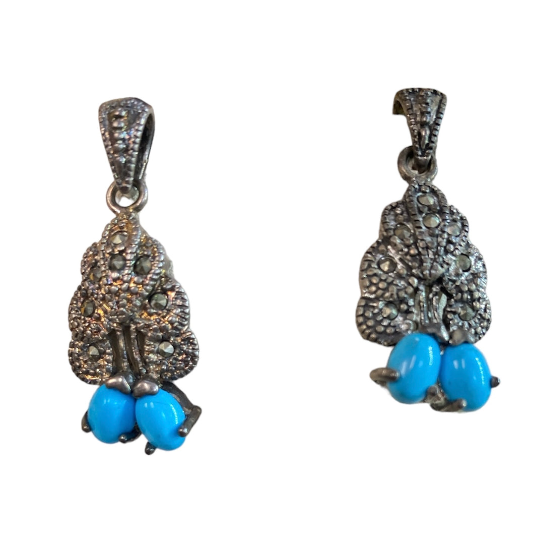 Silver Firoza Earrings