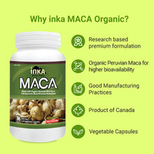 Load image into Gallery viewer, Inka Organic Maca 800 mg, 120 Veggie Capsules
