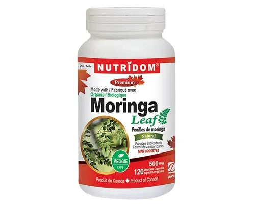 Nutridom Moringa Leaf Organic 500mg 120 Veggie Caps